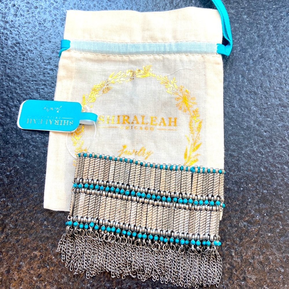 Shiraleah Reverie Turquoise NWT bracelet tassel metal beaded boho anthro